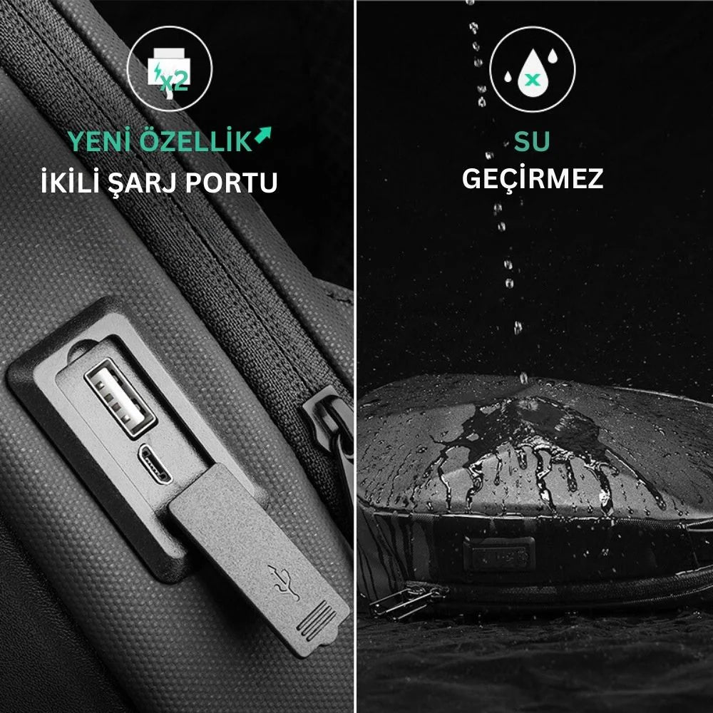 Rhombus: Benzersiz Taş Duvar İlhamlı Suya Dayanıklı Omuz Çantası