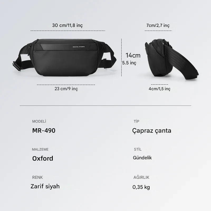 EasePack Sling: Günlük Seyahat Rahat Kullanım İçin Deri Çapraz Çanta