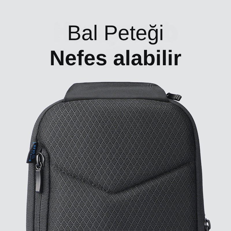 ChargeSling: USB Şarj Portlu RFID Korumalı Göğüs Çantası