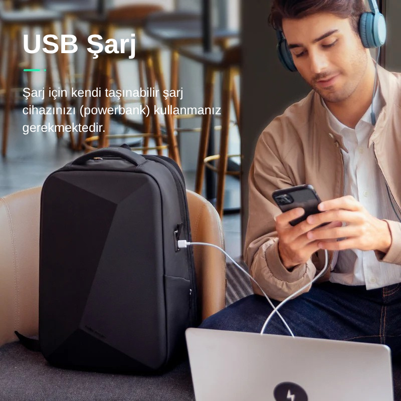 Protector II: Genişletilebilir Su Geçirmez Çok Fonksiyonlu Laptop Sırt Çantası