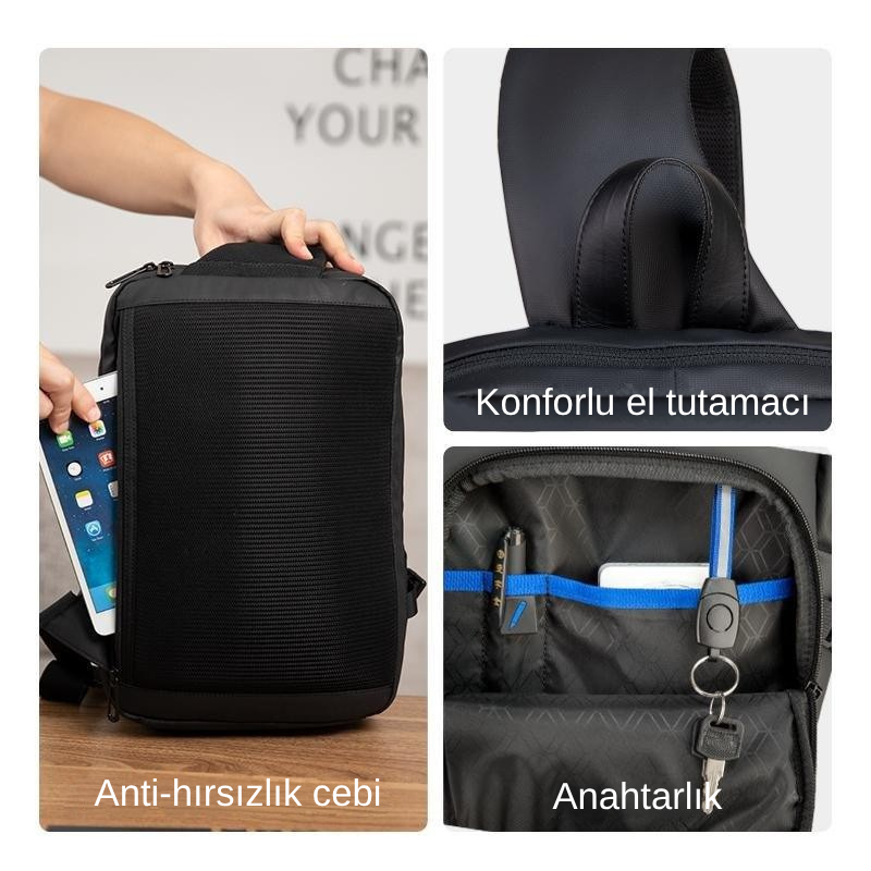 Bulk: Büyük Kapasiteli Su Geçirmez Moda Commuter Çapraz Çanta