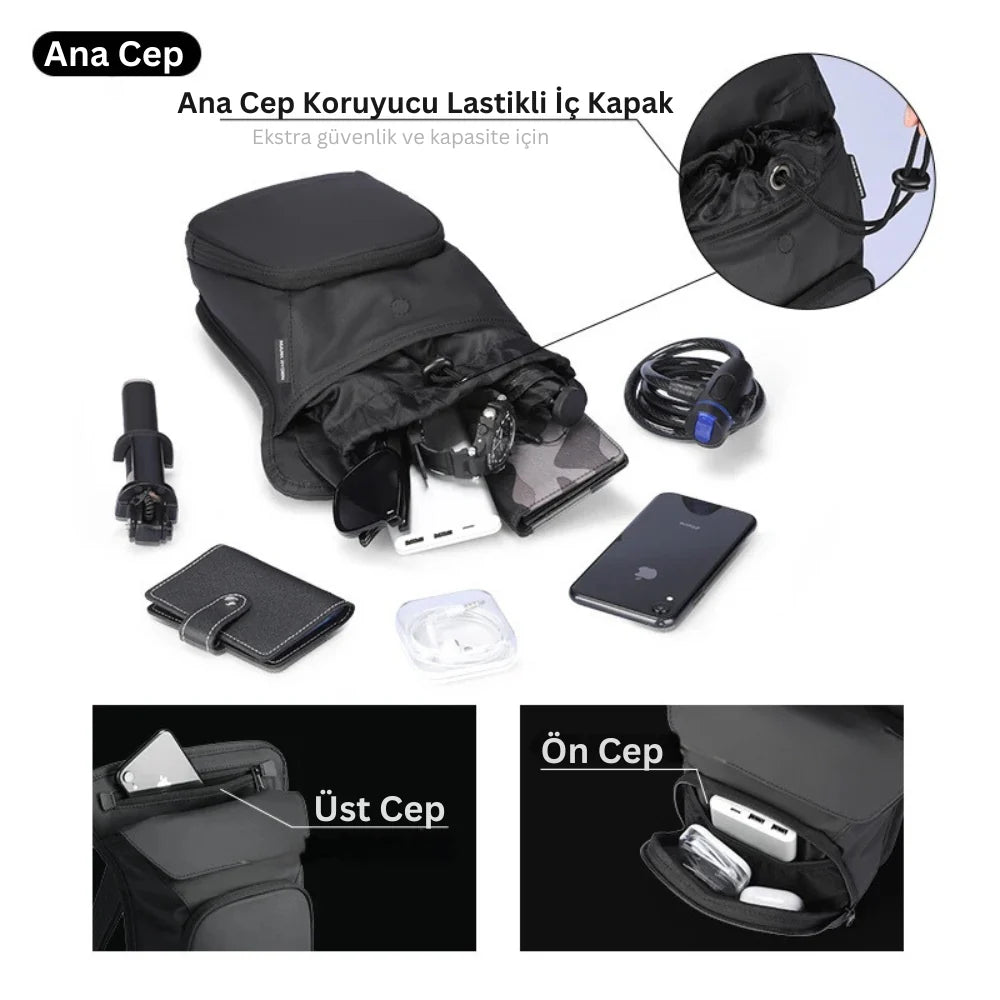 Toolkits: Suya Dayanıklı Çizilmez Çok Fonksiyonlu Ayarlanabilir Modlu Çapraz Çanta