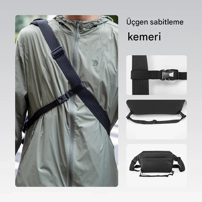 CityWalk: Geniş Kapasiteli Su Geçirmez Omuz Çantası YKK Fermuarlı