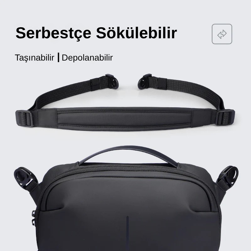 AquaLite: Modern Günlük Kullanım İçin Su Geçirmez Sling Çanta