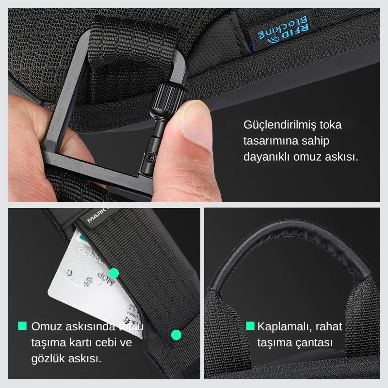 StealthChest: Yüksek Kalite RFID Korumalı Göğüs Çantası Şehir Kullanımı İçin