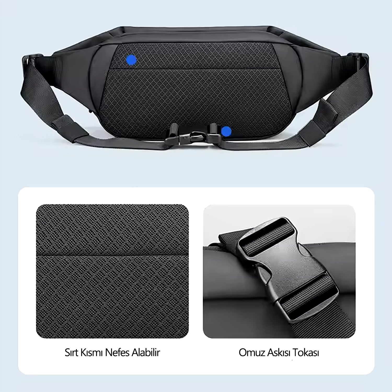 Casual I: Çift Katmanlı Suya Dayanıklı Omuz Çantası