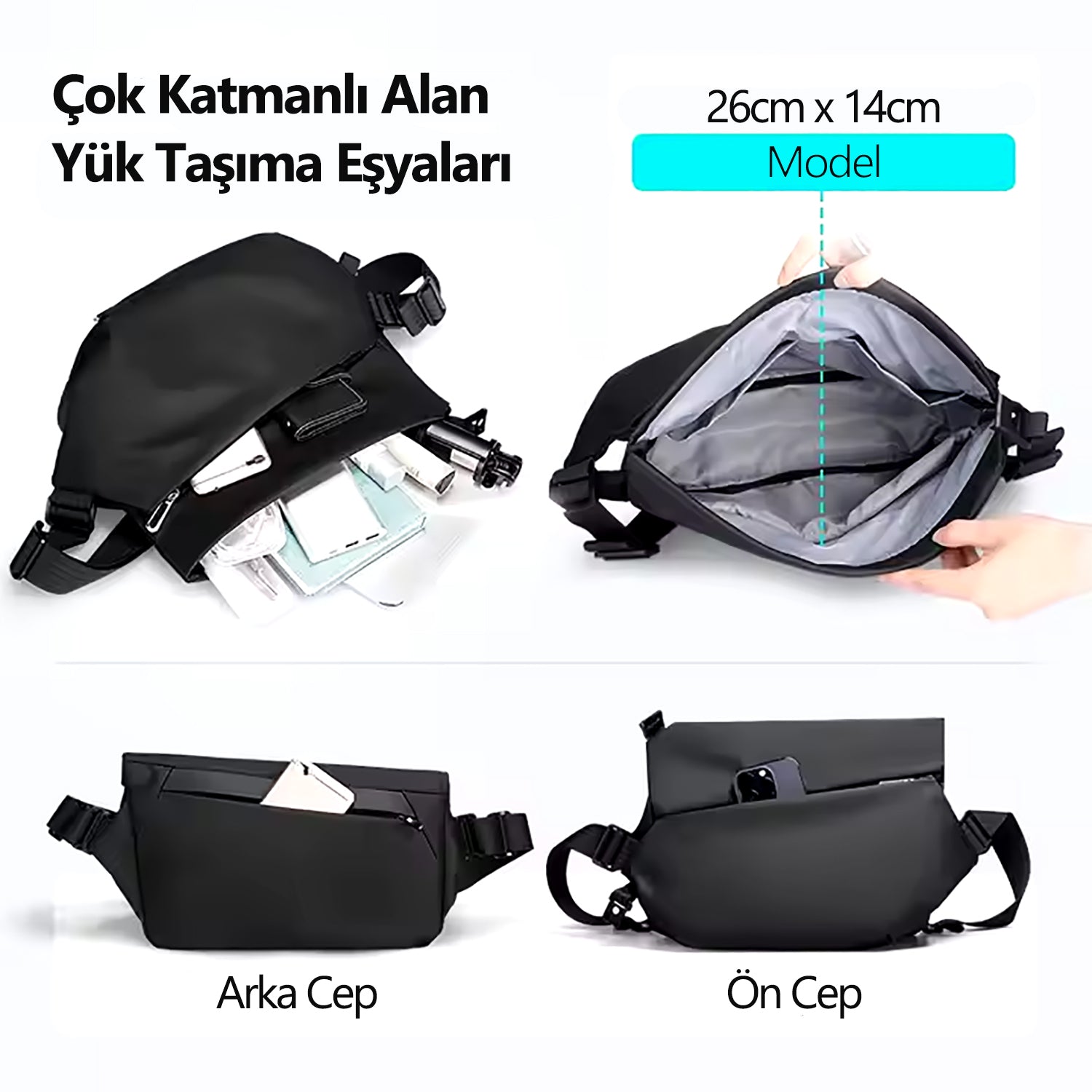 Casual II: Suya Dayanıklı Çizilmez ve Şık Omuz Çantası