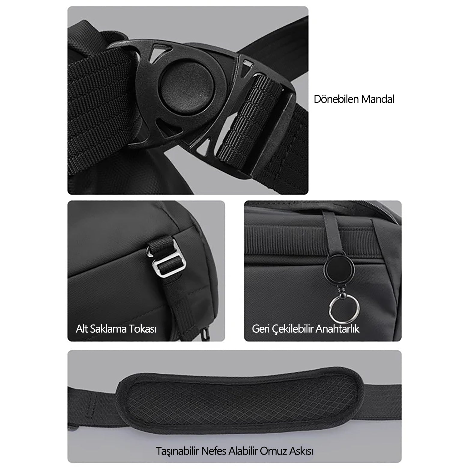 CityWalk: Geniş Kapasiteli Su Geçirmez Omuz Çantası YKK Fermuarlı