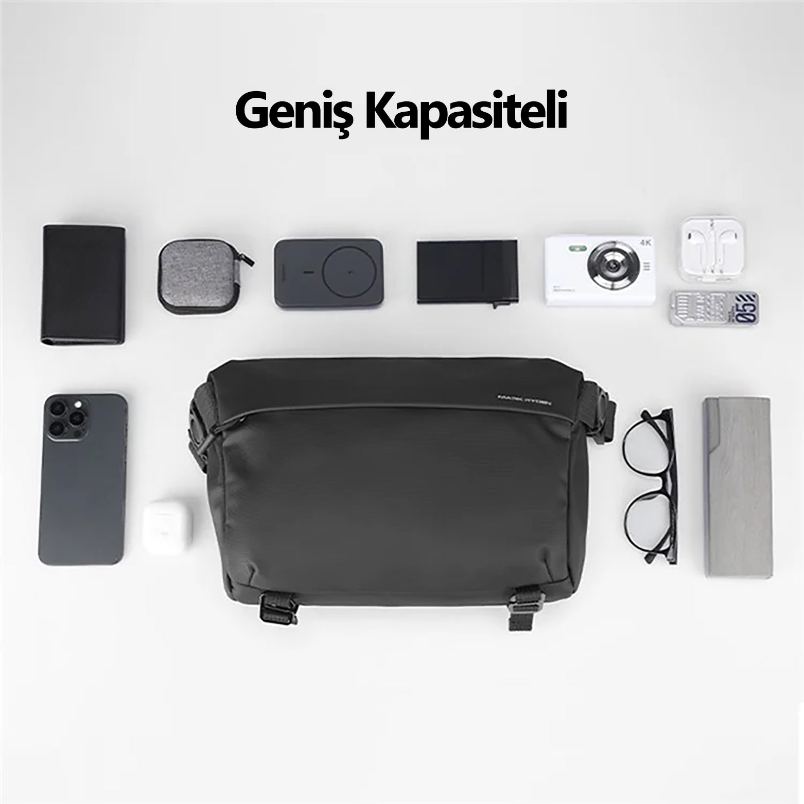 CityWalk: Geniş Kapasiteli Su Geçirmez Omuz Çantası YKK Fermuarlı