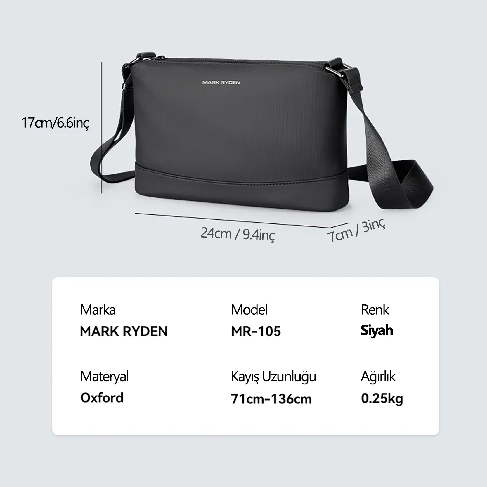 Easypose: 0.25kg Hafif Su Geçirmez Çapraz Çanta Günlük Kullanım İçin