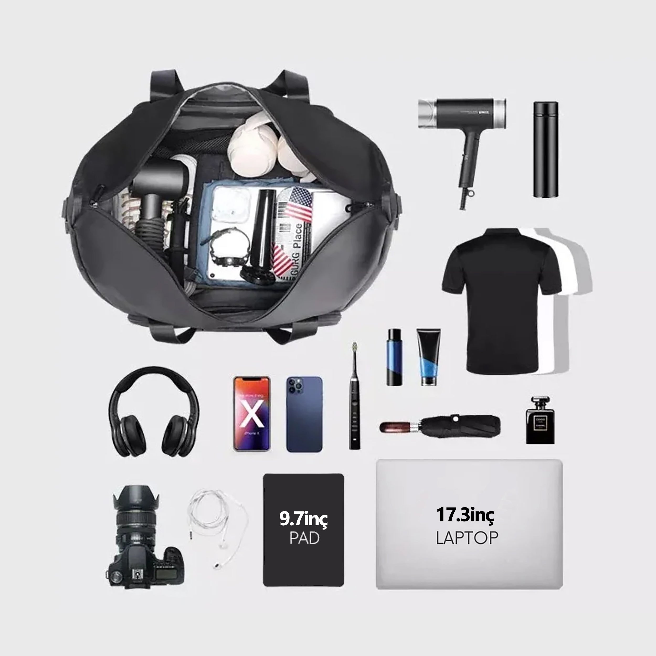 JourneyFlex: Çok Yönlü Mega Seyahat ve Spor Çantası