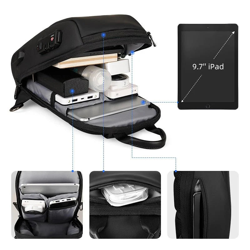 Mini Bastion: Anti Hırsızlık TSA Kilitli Çapraz Askılı El ve Omuz Çantası