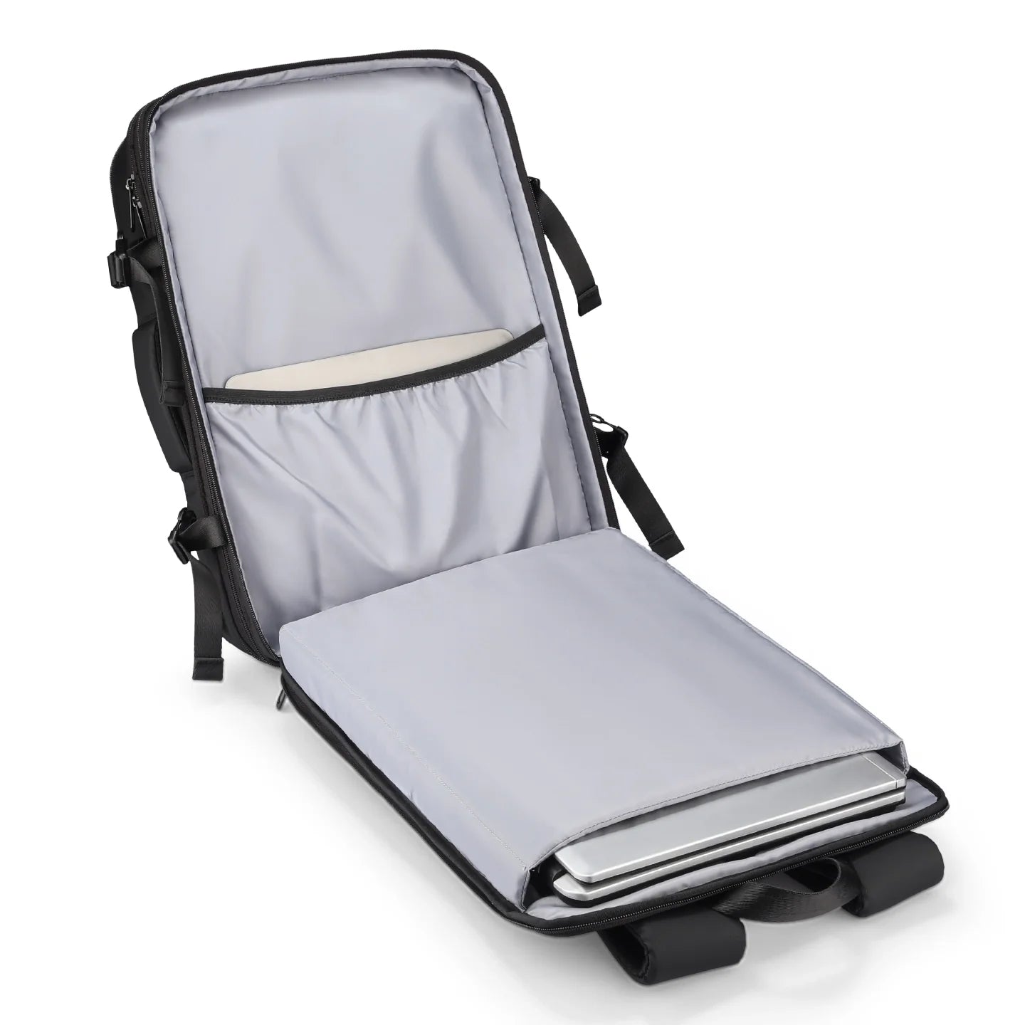 Pathrato Pro: Genişletilebilir Vakumlu Su Geçirmez Şarj Portlu Seyahat Sırt Çantası