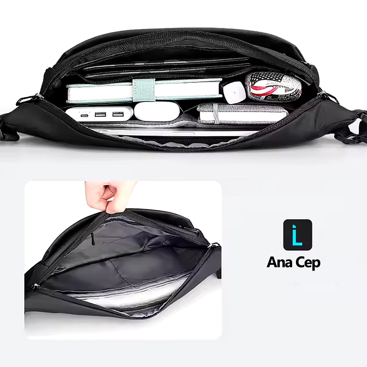 Satchel: Su Geçirmez Çizilmez Çok Fonksiyonlu Günlük Omuz Çantası