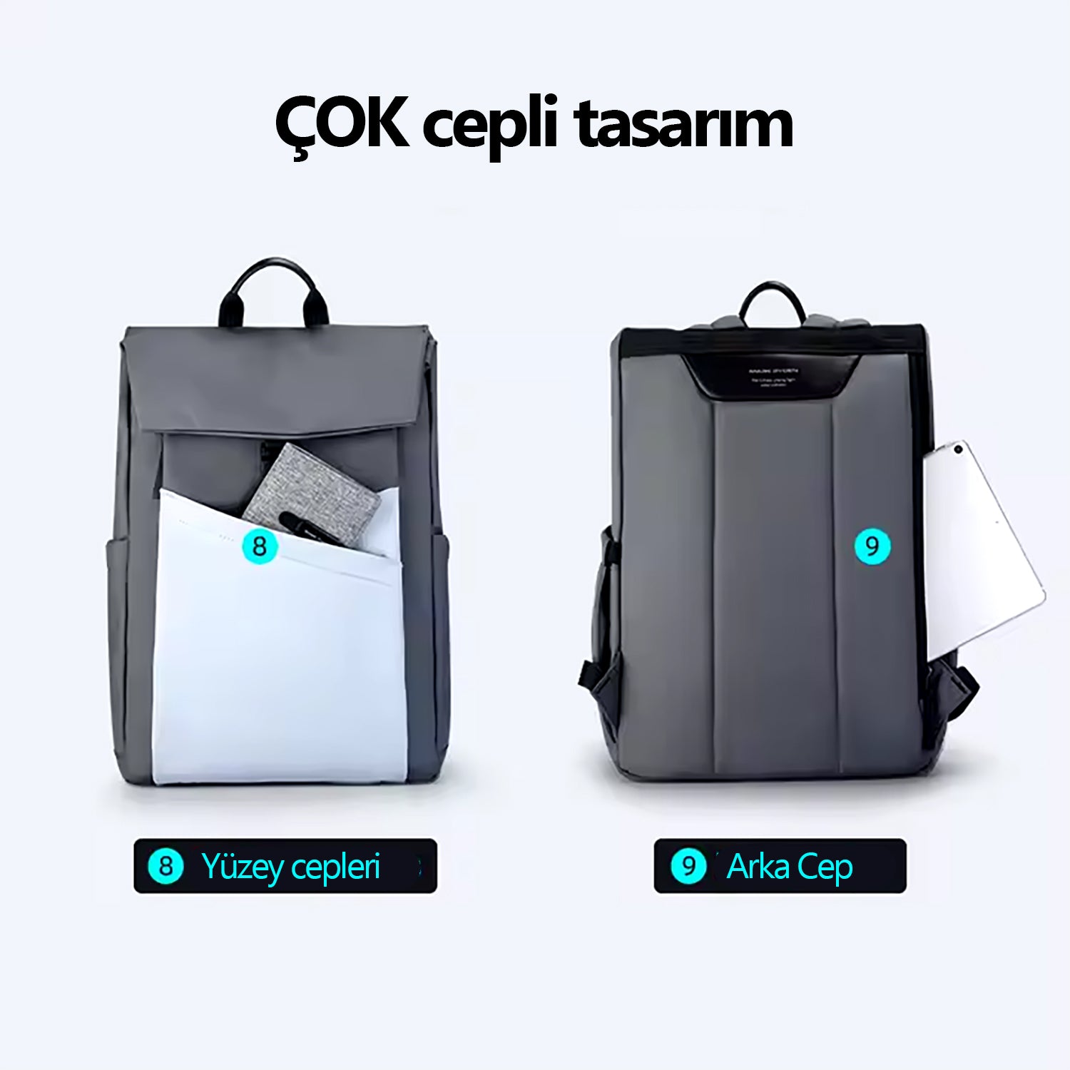 Urbanity: Şehir Commuter Oxford USB 15.6 inç Laptop Sırt Çantası