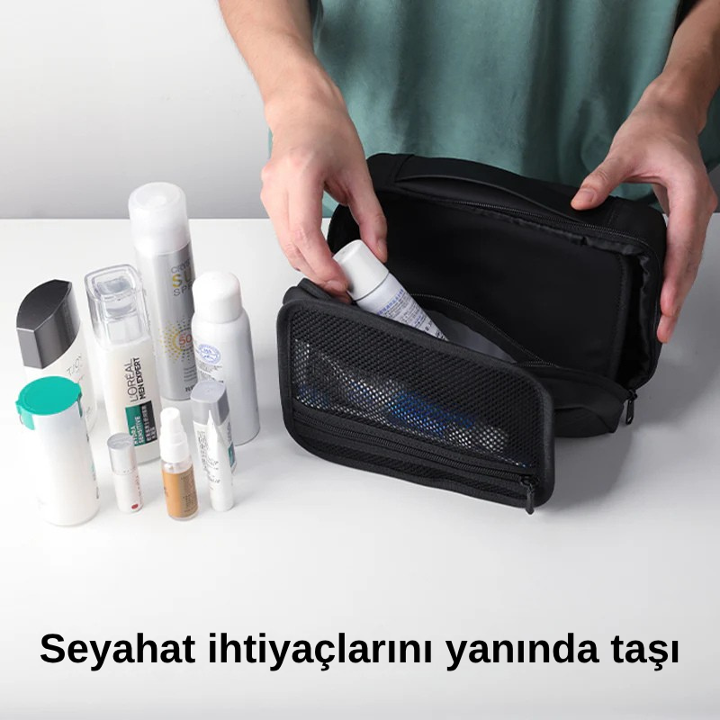 Compact: Büyük Kapasiteli Çok Katlı Düzenli Kişisel Bakım Çantası