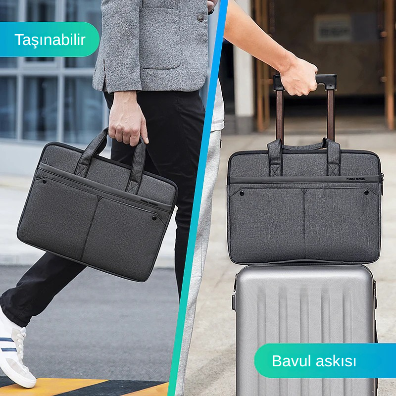 Classic III: Daha Hafif ve İnce İş / Günlük Bilgisayar Çantası 15.6 inç