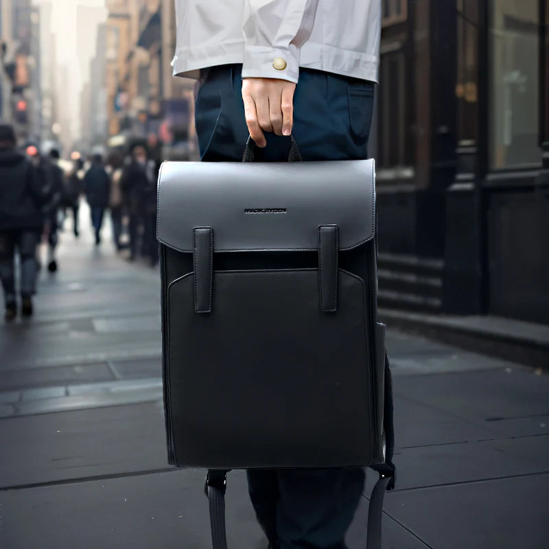 Muke III: Okul Tarzı Klasik İş Siyah Oxford Sırt Çantası