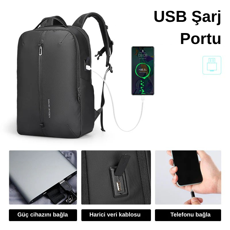 Sienet: Suya Dayanıklı Çizilmez Yüksek Kapasiteli Sırt Çantası