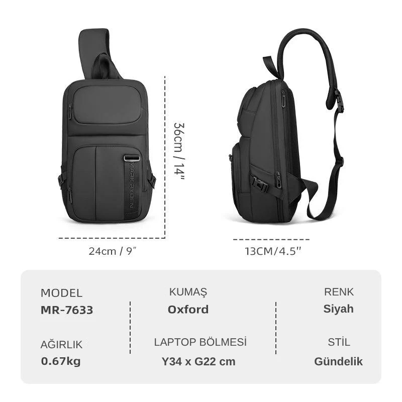 Bulk: Büyük Kapasiteli Su Geçirmez Moda Commuter Çapraz Çanta