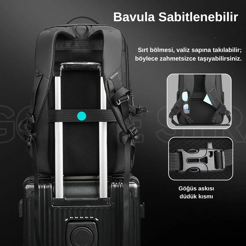Sienet: Suya Dayanıklı Çizilmez Yüksek Kapasiteli Sırt Çantası
