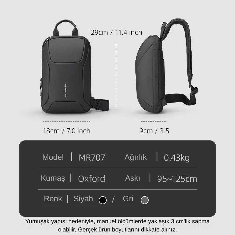 StealthChest: Yüksek Kalite RFID Korumalı Göğüs Çantası Şehir Kullanımı İçin