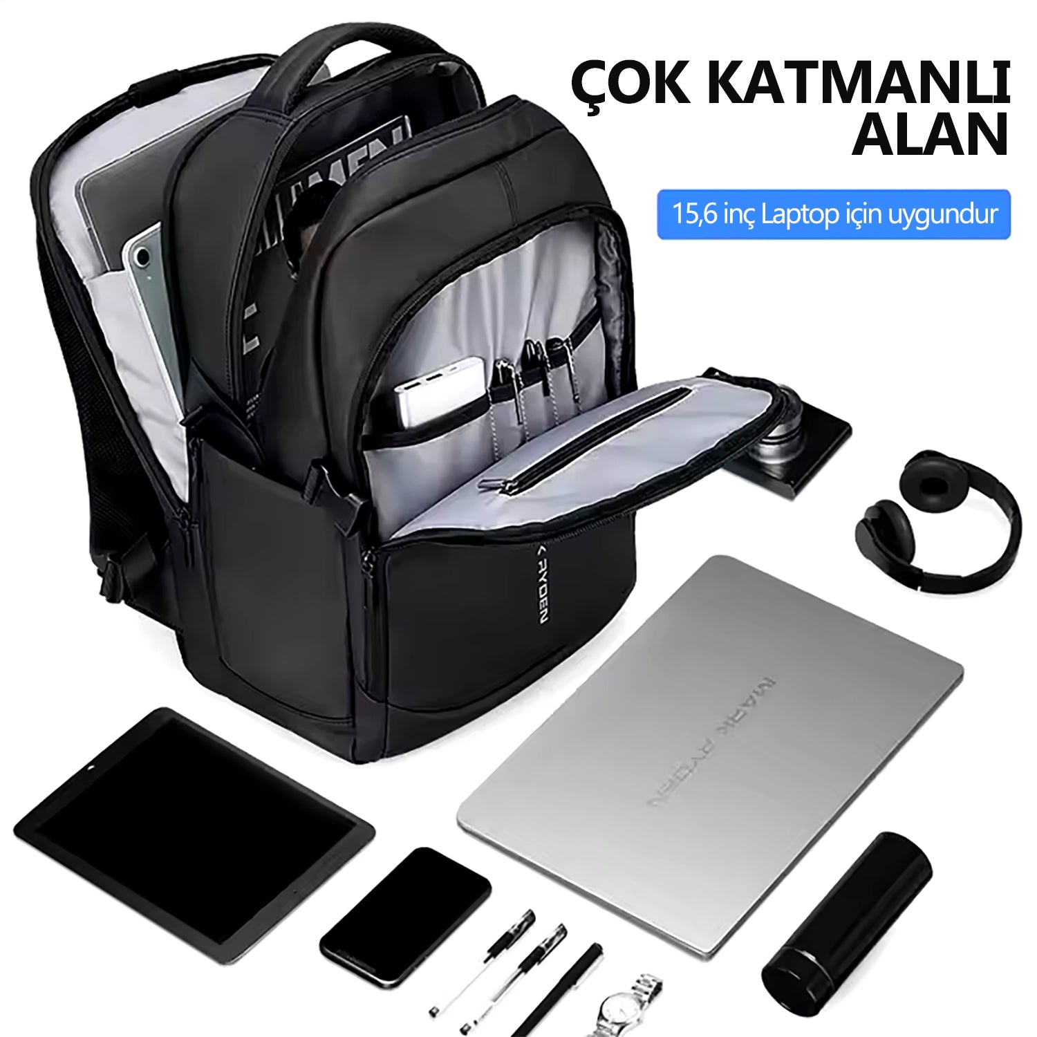 CASIO II-Supreme: USB Şarjlı İş / Seyahat / Günlük Kullanım Sırt Çantası