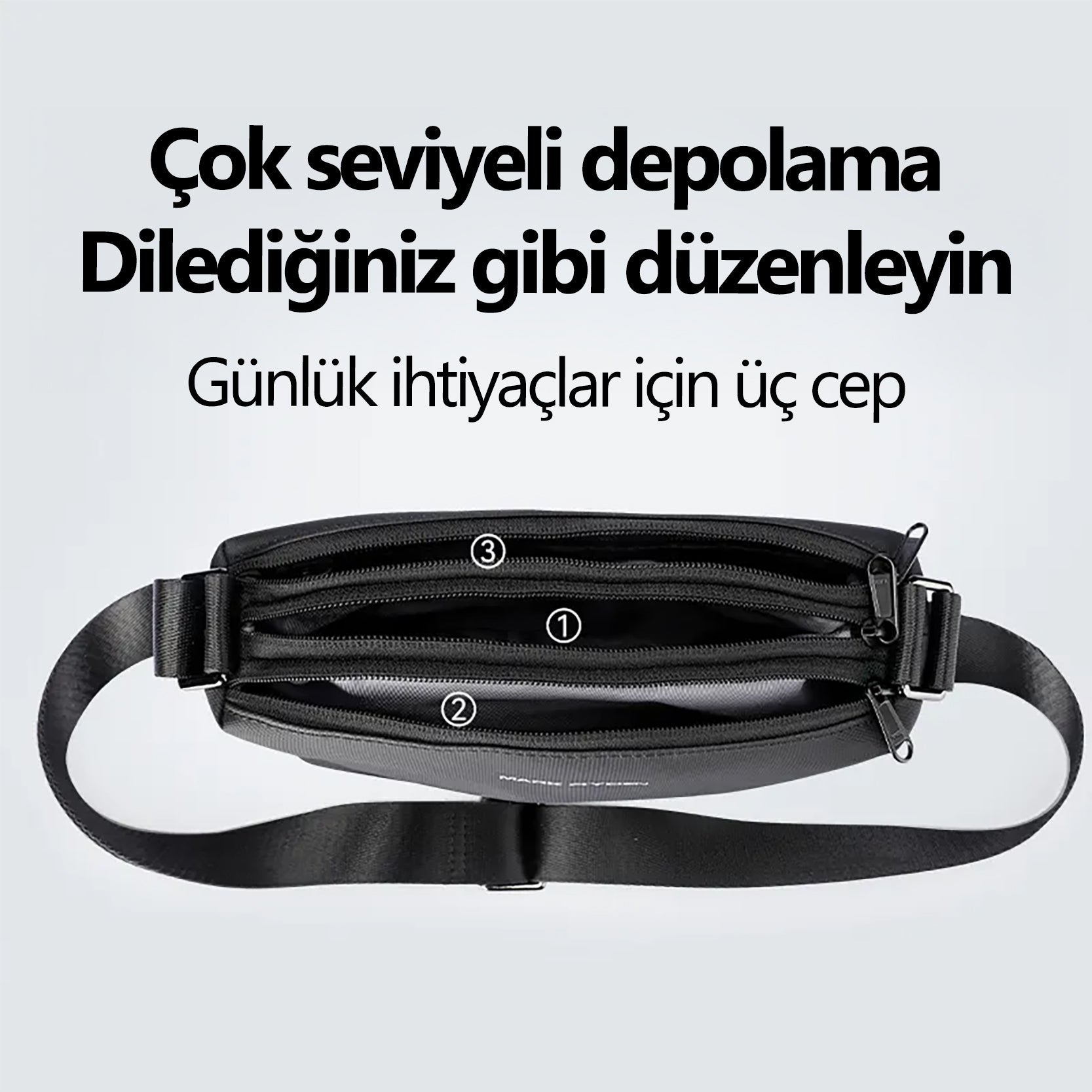 Easypose: 0.25kg Hafif Su Geçirmez Çapraz Çanta Günlük Kullanım İçin