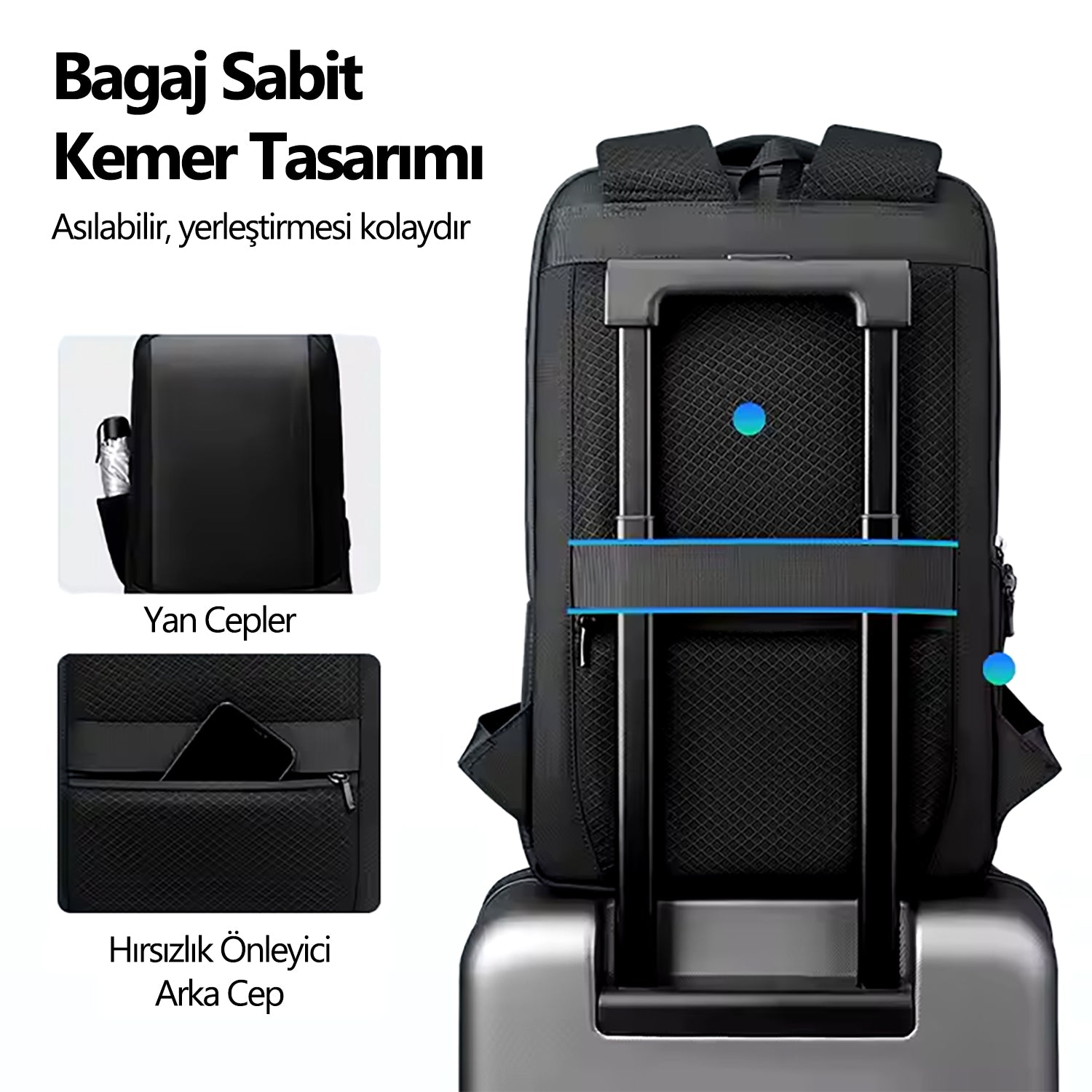 Essential: Çok Fonksiyonlu Seyahat Arkadaşı Dayanıklı Su Geçirmez Yüksek Kapasiteli Sırt Çantası USB Portlu