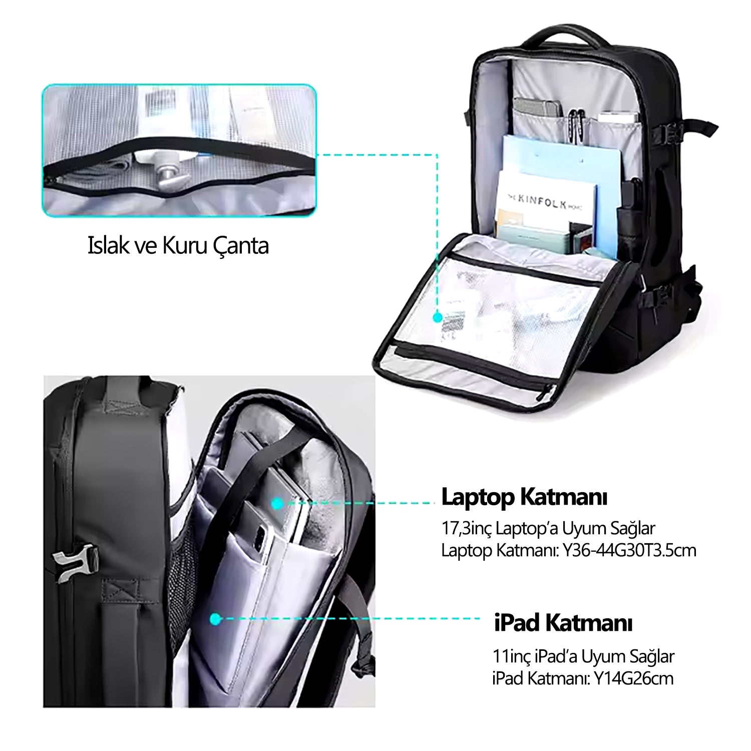 Explorer: Büyük Kapasiteli Çok Katmanlı Çok Fonksiyonlu Sırt Çantası