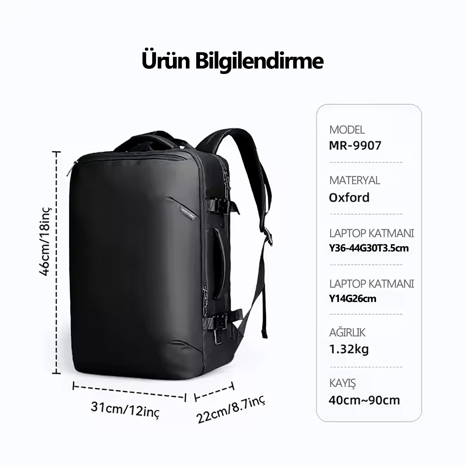 Explorer: Büyük Kapasiteli Çok Katmanlı Çok Fonksiyonlu Sırt Çantası