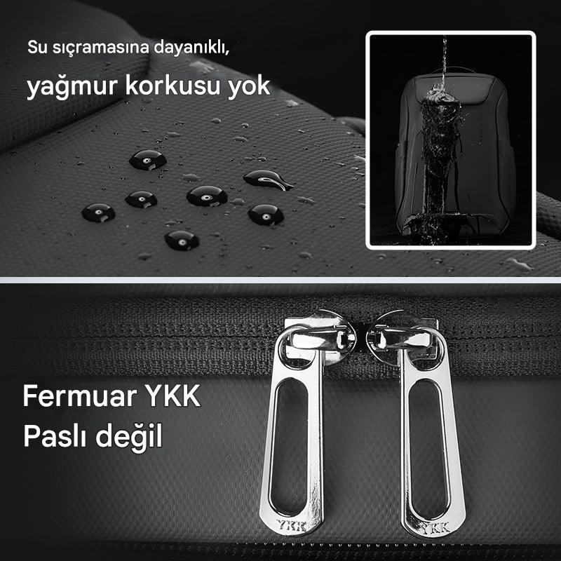 Eminence: Şık Suya Dayanıklı Çok Bölmeli Sırt Çantası USB Portlu