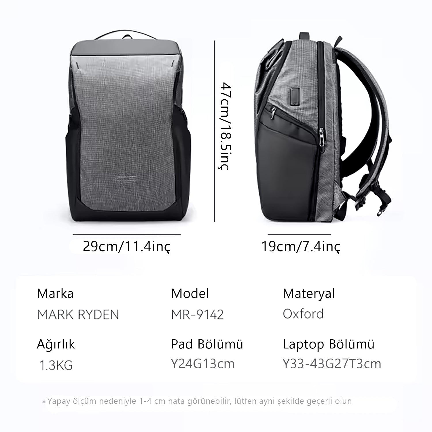 TravelEssentials: Günlük Kullanım İçin Yüksek Kapasiteli Sırt Çantası