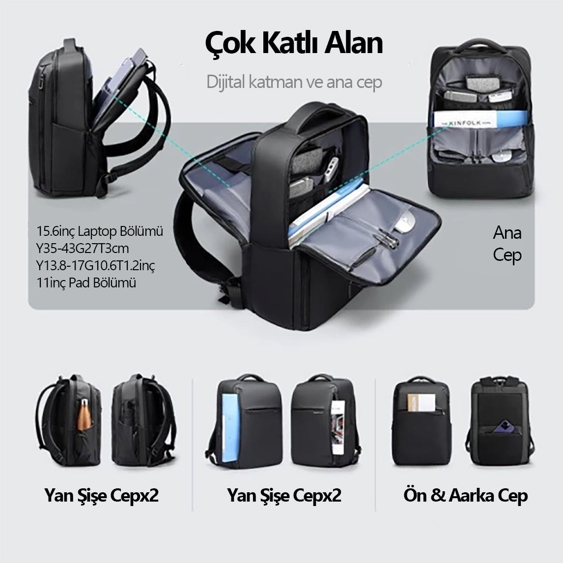 VenturePro: Yüksek Kapasiteli İş Seyahat Sırt Çantası 23L