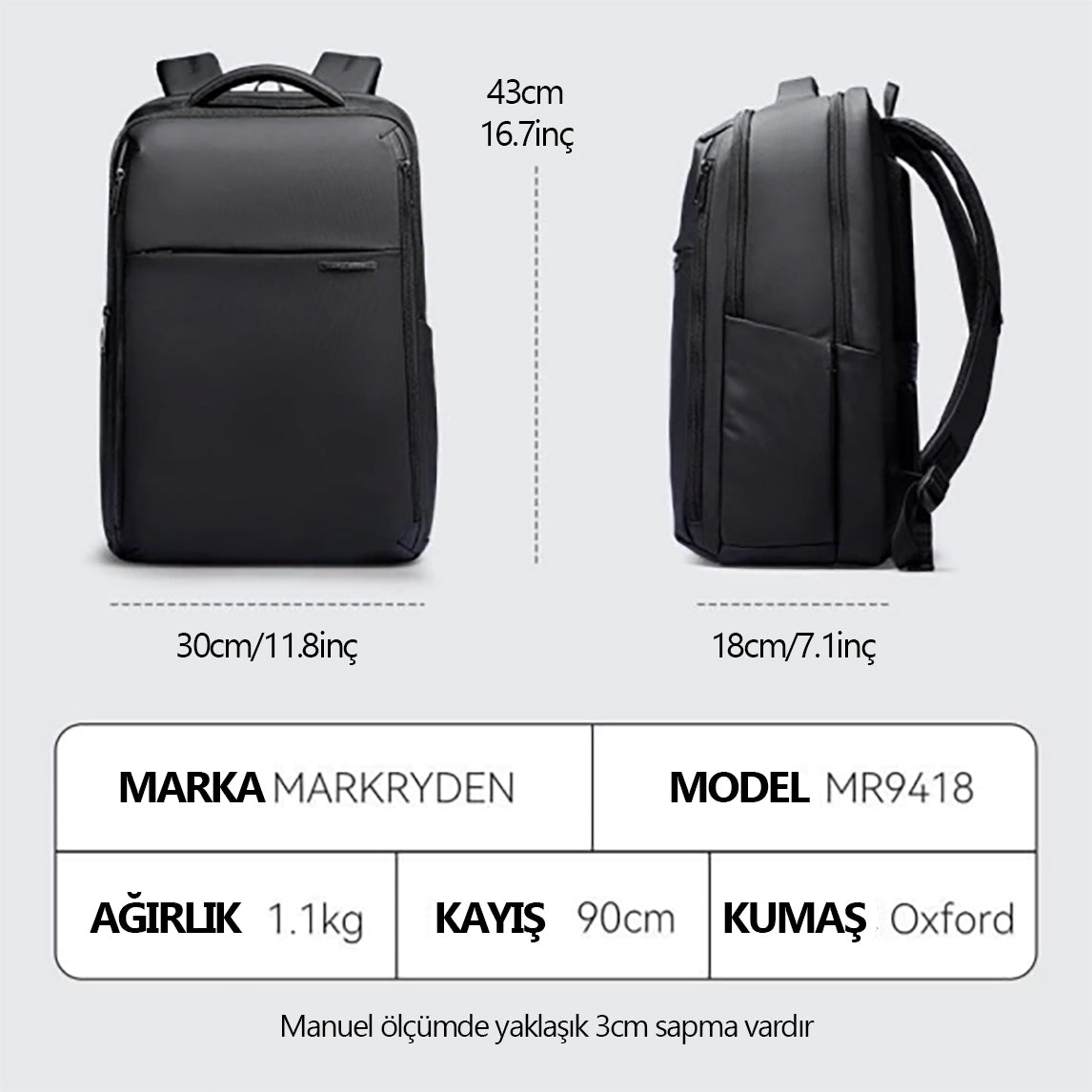 VenturePro: Yüksek Kapasiteli İş Seyahat Sırt Çantası 23L